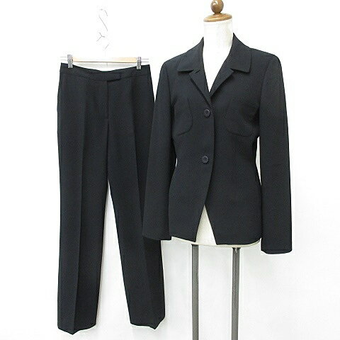 【中古】KAIO スーツ ブラックフォーマル ジャケット パンツ テーラード ブラック 黒 42 40 レディース 【ベクトル 古着】 251007