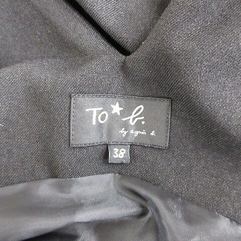 【中古】トゥービーバイアニエスベー To b. by agnes b. ジャンパースカート ひざ丈 Vネック フレア 黒 ブラック 38 レディース 【ベクトル 古着】 260103 3