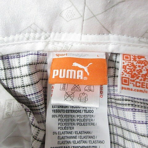 【中古】プーマ PUMA ゴルフ スポーツウエア パンツ ロング チェック ストレッチ ...