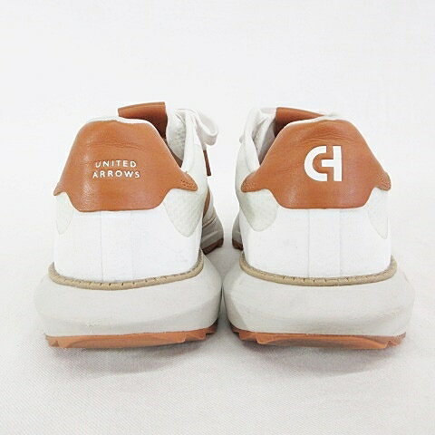 【中古】コールハーン COLE HAAN × ユナイテッドアローズ UNITED ARROWS ゴルフシューズ スパイクレス C40044 ホワイト タン アイボリー 9 メンズ 【ベクトル 古着】 260313