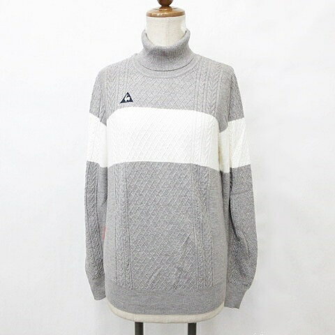 【中古】ルコックスポルティフ le coq sportif ゴルフ スポーツウエア ニット セーター 長袖 タートルネック 薄手 グレー ホワイト 白 L レディース 【ベクトル 古着】 260325ブランドルコックスポルティフ le coq sportif表記サイズL実寸サイズ肩幅：35cm　身幅：47cm　着丈：62cm　袖丈：65cm　　素材本体 レーヨン 53％ ポリエステル 30％ ナイロン 17％ 衿、袖口、裾 レーヨン 55％ ポリエステル 28％ ナイロン 16％ ポリウレタン 1％色グレー 白 ※ 色に関しては、この商品の出品者の主観で判断しております。また、光の影響などにより実物の色と異なる場合がありますので予めご了承ください。 状態大きなダメージのない商品です ※あくまでも中古品ですので掲載写真や記載内容をご確認いただき、ご理解の上ご購入ください。備考一部商品は実店舗で保管しておりませんので、店頭にてご覧になれない場合がございます。また、ご質問を頂いた際、お時間をいただく場合がございます。 商品のお問い合わせの回答を休止しております。＊各商品ページの商品詳細等をご確認の上ご購入ください。【中古】ルコックスポルティフ le coq sportif ゴルフ スポーツウエア ニット セーター 長袖 タートルネック 薄手 グレー ホワイト 白 L レディース 【ベクトル 古着】 260325状態ランク　”A”詳細については、下記および「状態ランクについて」ページをご覧ください。未使用・新品の商品ほぼ新品同様の商品使用感が少なく、かなり状態の良い商品使用感はあるが、傷や汚れの少ない商品使用感の他、傷や汚れが見られる商品かなり大きな傷みがある難あり商品※S〜CランクはUSED品となりますので、使用感をご理解の上でご入札下さい。状態ランクについてinformationブランドルコックスポルティフ le coq sportif表記サイズL実寸サイズ肩幅：35cm　身幅：47cm　着丈：62cm　袖丈：65cm　　素材本体 レーヨン 53％ ポリエステル 30％ ナイロン 17％ 衿、袖口、裾 レーヨン 55％ ポリエステル 28％ ナイロン 16％ ポリウレタン 1％色グレー 白 ※ 色に関しては、この商品の出品者の主観で判断しております。また、光の影響などにより実物の色と異なる場合がありますので予めご了承ください。 状態大きなダメージのない商品です ※あくまでも中古品ですので掲載写真や記載内容をご確認いただき、ご理解の上ご購入ください。備考一部商品は実店舗で保管しておりませんので、店頭にてご覧になれない場合がございます。また、ご質問を頂いた際、お時間をいただく場合がございます。 商品のお問い合わせの回答を休止しております。＊各商品ページの商品詳細等をご確認の上ご購入ください。本商品は一点物です他サイトや店舗にて販売している商品です。多少のお時間差にて欠品になることもございます。予めご了承頂ますようお願い致します。ベクトル・サイズガイドはこちらこの商品と同じブランドの商品を見る