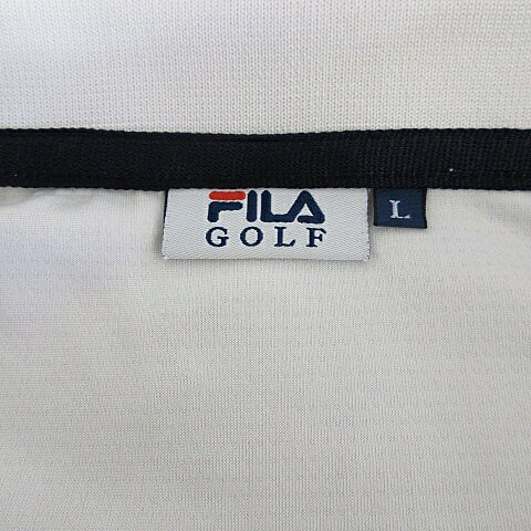 ブランド古着の買取販売ベクトルの【中古】フィラ FILA GOLF ゴルフ スポーツウエア シャツ ポロシャツ 半袖 白 紺 ホワイト ネイビー L レディース 【ベクトル 古着】 260411｜アングル3