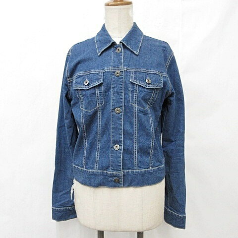 【中古】ギャップ GAP ジャケット Gジャン デニム 長袖 綿 ストレッチ 青 ブルー M レディース 【ベクトル 古着】 260402