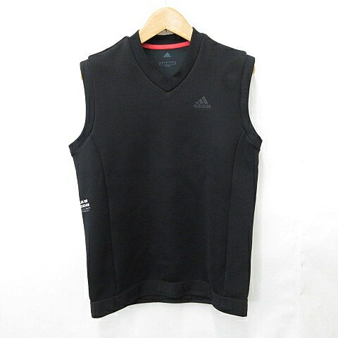 【中古】アディダス adidas ベスト スポーツウェア ゴルフ プルオーバー Vネック ロゴ 黒 ブラック M メンズ 【ベクトル 古着】 260607ブランドアディダス adidas表記サイズM実寸サイズ身幅：54cm　着丈：73cm　　素材本体 ポリエステル 86% ポリウレタン 14% ゴム部分 ポリエステル 76% ポリウレタン 24%色黒 ※ 色に関しては、この商品の出品者の主観で判断しております。また、光の影響などにより実物の色と異なる場合がありますので予めご了承ください。状態この商品には下記のようなダメージがあります。 ・左前と左後裾部分にひっかけ ・左肩下にシミ ・後裾部分に毛羽立ち その他に目立ったダメージはなくまだまだご使用いただける商品です。※あくまでも中古品ですので掲載写真や記載内容をご確認いただき、ご理解の上ご購入ください。 備考一部商品は実店舗で保管しておりませんので、店頭にてご覧になれない場合がございます。また、ご質問を頂いた際、お時間をいただく場合がございます。商品のお問い合わせの回答を休止しております。＊各商品ページの商品詳細等をご確認の上ご購入ください。【中古】アディダス adidas ベスト スポーツウェア ゴルフ プルオーバー Vネック ロゴ 黒 ブラック M メンズ 【ベクトル 古着】 260607状態ランク　”AB”詳細については、下記および「状態ランクについて」ページをご覧ください。未使用・新品の商品ほぼ新品同様の商品使用感が少なく、かなり状態の良い商品使用感はあるが、傷や汚れの少ない商品使用感の他、傷や汚れが見られる商品かなり大きな傷みがある難あり商品※S〜CランクはUSED品となりますので、使用感をご理解の上でご入札下さい。状態ランクについてinformationブランドアディダス adidas表記サイズM実寸サイズ身幅：54cm　着丈：73cm　　素材本体 ポリエステル 86% ポリウレタン 14% ゴム部分 ポリエステル 76% ポリウレタン 24%色黒 ※ 色に関しては、この商品の出品者の主観で判断しております。また、光の影響などにより実物の色と異なる場合がありますので予めご了承ください。状態この商品には下記のようなダメージがあります。 ・左前と左後裾部分にひっかけ ・左肩下にシミ ・後裾部分に毛羽立ち その他に目立ったダメージはなくまだまだご使用いただける商品です。※あくまでも中古品ですので掲載写真や記載内容をご確認いただき、ご理解の上ご購入ください。 備考一部商品は実店舗で保管しておりませんので、店頭にてご覧になれない場合がございます。また、ご質問を頂いた際、お時間をいただく場合がございます。商品のお問い合わせの回答を休止しております。＊各商品ページの商品詳細等をご確認の上ご購入ください。本商品は一点物です他サイトや店舗にて販売している商品です。多少のお時間差にて欠品になることもございます。予めご了承頂ますようお願い致します。ベクトル・サイズガイドはこちらこの商品と同じブランドの商品を見る