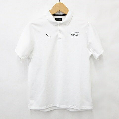 Shirts - 【中古】サタデーズニューヨークシティ SATURDAYS NEW YORK CITY ゴルフ スポーツウエア ポロシャツ 半袖 白 ホワイト M メンズ 【ベクトル 古着】 260510