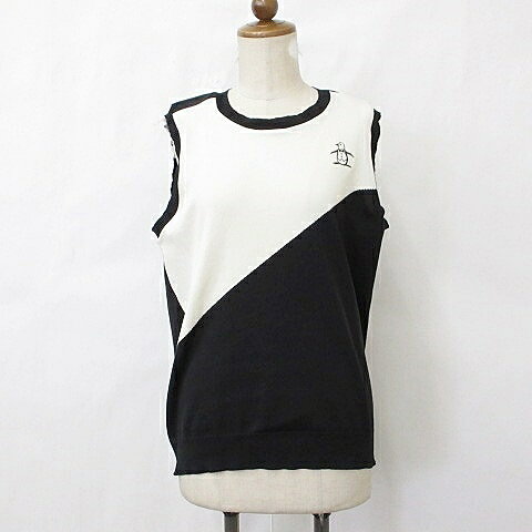 【中古】マンシングウェア MUNSINGWEAR ゴルフ スポーツウエア ニット ベスト 丸首...
