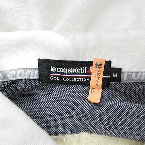 ブランド古着の買取販売ベクトルの【中古】ルコックスポルティフ le coq sportif ポロシャツ ゴルフ スポーツウェア 半袖 白 黄 紺 ホワイト イエロー ネイビー M メンズ 【ベクトル 古着】 260613｜アングル3