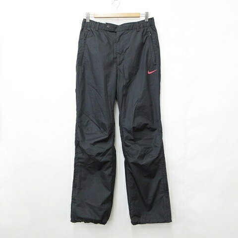 【中古】ナイキゴルフ NIKE GOLF ゴルフ スポーツウエア パンツ ロング ウインドパンツ 裏メッシュ 黒 ブラック M メンズ 【ベクトル 古着】 260731