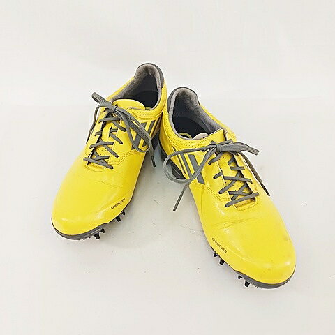 【中古】アディダス adidas シューズ ゴルフシューズ adizero Tour アディゼロ スパイク レースアップ 674960 イエロー グレー ? 25 メンズ 【ベクトル 古着】 260907ブランドアディダス adidas表記サイズUS:7 1/2 UK:7 FR:40 2/3 JP:25 CHN:25実寸サイズ最大幅：10cm　アウトソール：29cm　　色イエロー グレー ※色に関してはこの出品者の主観で判断しております。また、光の影響などにより、実物の色と異なる場合がありますので、予めご了承下さい。8状態履きジワやアッパーに汚れがありますが、その他に目立ったダメージはなく、問題なくご使用いただける商品です。 ※あくまでも中古品ですので掲載写真や記載内容をご確認いただき、ご理解の上ご購入ください。付属品箱、インソール備考一部商品は実店舗で保管しておりませんので、店頭にてご覧になれない場合がございます。また、ご質問を頂いた際、お時間をいただく場合がございますのでご了承ください。商品のお問い合わせの回答を休止しております。＊各商品ページの商品詳細等をご確認の上ご購入ください。【中古】アディダス adidas シューズ ゴルフシューズ adizero Tour アディゼロ スパイク レースアップ 674960 イエロー グレー ? 25 メンズ 【ベクトル 古着】 260907状態ランク　”AB”詳細については、下記および「状態ランクについて」ページをご覧ください。未使用・新品の商品ほぼ新品同様の商品使用感が少なく、かなり状態の良い商品使用感はあるが、傷や汚れの少ない商品使用感の他、傷や汚れが見られる商品かなり大きな傷みがある難あり商品※S〜CランクはUSED品となりますので、使用感をご理解の上でご入札下さい。状態ランクについてinformationブランドアディダス adidas表記サイズUS:7 1/2 UK:7 FR:40 2/3 JP:25 CHN:25実寸サイズ最大幅：10cm　アウトソール：29cm　　色イエロー グレー ※色に関してはこの出品者の主観で判断しております。また、光の影響などにより、実物の色と異なる場合がありますので、予めご了承下さい。8状態履きジワやアッパーに汚れがありますが、その他に目立ったダメージはなく、問題なくご使用いただける商品です。 ※あくまでも中古品ですので掲載写真や記載内容をご確認いただき、ご理解の上ご購入ください。付属品箱、インソール備考一部商品は実店舗で保管しておりませんので、店頭にてご覧になれない場合がございます。また、ご質問を頂いた際、お時間をいただく場合がございますのでご了承ください。商品のお問い合わせの回答を休止しております。＊各商品ページの商品詳細等をご確認の上ご購入ください。本商品は一点物です他サイトや店舗にて販売している商品です。多少のお時間差にて欠品になることもございます。予めご了承頂ますようお願い致します。ベクトル・サイズガイドはこちらこの商品と同じブランドの商品を見る