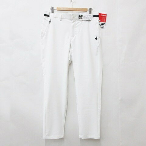 【中古】未使用品 ルコックスポルティフ le coq sportif ゴルフ スポーツウエア パンツ テーパードパンツ ロング 接触冷感 ストレッチ UVカット アジャスター 白 ホワイト 85 メンズ 【ベクトル 古着】 260921
