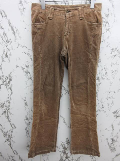 【中古】アンラシーネ enracine コーデュロイパンツ ブーツカット 無地 W64 ベージュ系 レディース 【ベクトル 古着】 160430のサムネイル