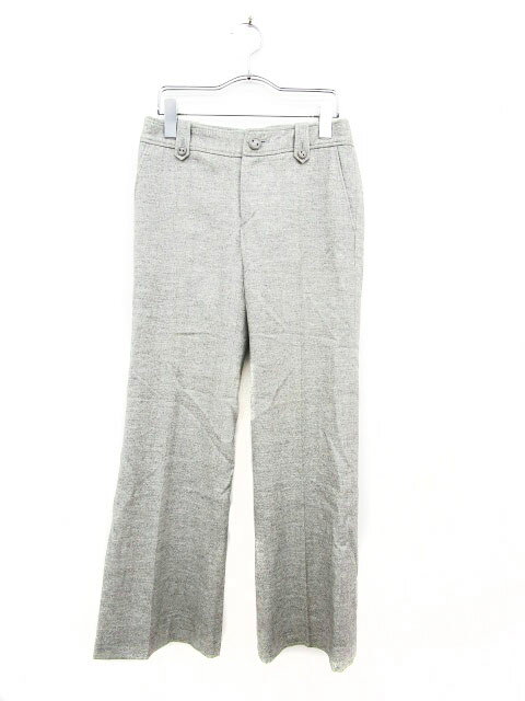 【中古】23区 オンワード樫山 パンツ ロング ストレート ラメ センタープレス ウール 1 ライトグレー /☆a レディース 【ベクトル 古着】 180124 ブランド古着ベクトルプレミアム店