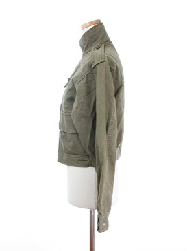 ジェイダ GYDA ジャケット ワーク ミリタリー スタンドカラー ショート 比翼 F カーキ /ts レディース 【中古】【ベクトル 古着】 180210 ブランド古着ベクトルプレミアム店