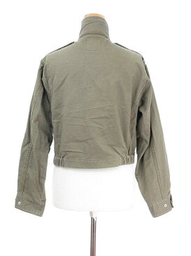 ジェイダ GYDA ジャケット ワーク ミリタリー スタンドカラー ショート 比翼 F カーキ /ts レディース 【中古】【ベクトル 古着】 180210 ブランド古着ベクトルプレミアム店