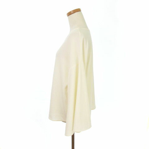 【中古】アースミュージック&エコロジー EARTH MUSIC & ECOLOGY Premium Label カットソー ブラウス Vネック 七分袖 F 白 ホワイト /tk0212 レディース 【ベクトル 古着】 190212 ブランド古着ベクトルプレミアム店