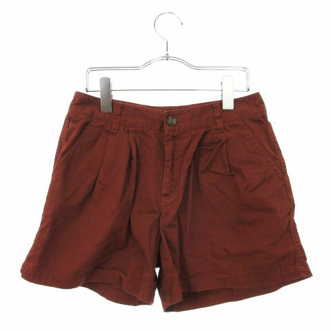 【中古】アースミュージック&エコロジー EARTH MUSIC & ECOLOGY パンツ ショート タック M 赤茶 ブラウン ☆S☆ /ey0306 レディース 【ベクトル 古着】 190308 ブランド古着ベクトルプレミアム店