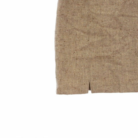 【中古】 エル ELLE スカート タイト ミニ ウール 40 ベージュ ☆K☆ /mm0618 レディース 【ベクトル 古着】 190618