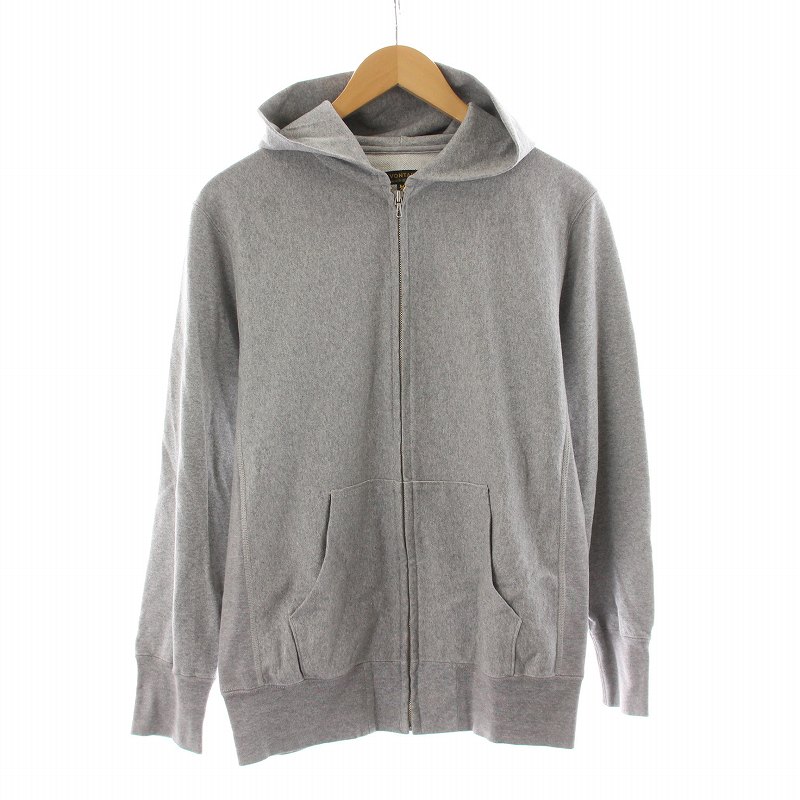古着 A VONTADE アボンタージ 長袖 ジップパーカー S グレー系 裏起毛 レディース A VONTADE（ア ボンタージ） パーカー 「A VONTADE」ア ボンタージ