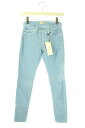 【中古】未使用品 ヤヌーク YANUK パンツ スキニー ベルベット 青 24 ■IM 6 レディース 【ベクトル 古着】 170928 ブランド古着ベクトルプ...