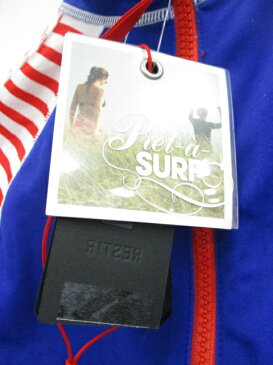 未使用品 プレタ ア サーフ PRET A SURF ラッシュガード Tシャツ 半袖 ハイネック ボーダー XS 赤 /DT2 ● ■RI レディース 【中古】【ベクトル 古着】 171109 ブランド古着ベクトルプレミアム店