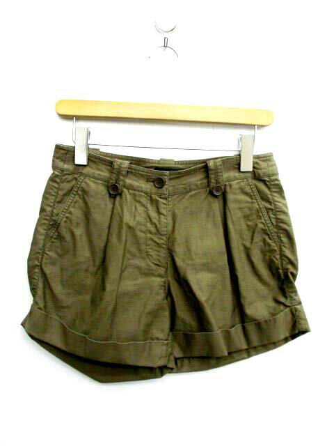 【中古】未使用品 ルシェルブルー LE CIEL BLEU パンツ ショート 36 カーキ /NT9 ● ■RI レディース 【ベクトル 古着】 171103 ブランド古着ベクトルプレミアム店