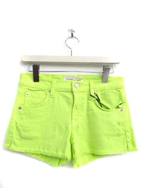 Cotton - 【中古】未使用品 ルシェルブルー LE CIEL BLEU Textile ショートパンツ フリンジ 26 緑 /DT6 ● ■ RI レディース 【ベクトル 古着】 171108 ブランド古着ベクトルプレミアム店