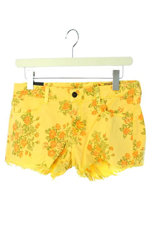Capri Pants - 【中古】未使用品 シーウィ Siwy パンツ デニム ジーンズ ショート カットオフ チャーム付き 花柄 27 黄 ■RI 1 レディース 【ベクトル 古着】 171117 ブランド古着ベクトルプレミアム店