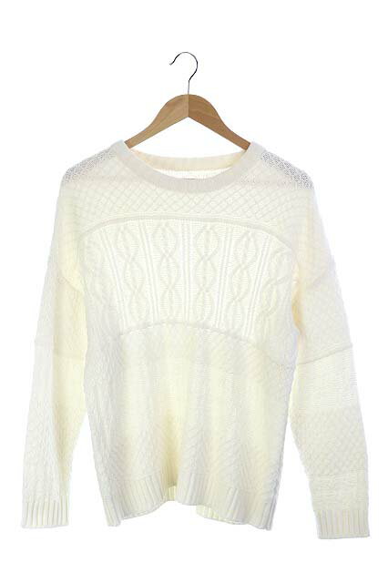 【中古】ヨーロー スタイル オブ ライフ YOLO STYLE OF LIFE ニット セーター 長袖 F 白 /DF ■AC レディース 【ベクトル 古着】 180404 ブランド古着ベクトルプレミアム店