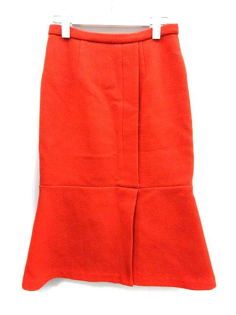 【中古】パリンカ 'PalinkA スカート ひざ丈 マーメイド ウール 36 オレンジ /NT31 レディース 【ベクトル 古着】 181220 ブランド古着ベクトルプレミアム店