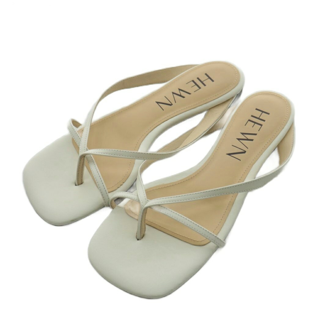 【中古】ヒューン HEWN トングサンダル 37 白 ホワイト /AN15 ■ES レディース 【ベクトル 古着】 251110