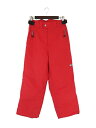 【中古】エレッセ ellesse スキー スノーボード パンツ サイドライン 無地 Sサイズ レッド QQQ レディース 【ベクトル 古着】 241101