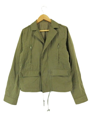 【中古】tee-up ジャケット ショート丈 長袖 ミリタリー 無地 綿混 カーキ sizeM QQQ レディース 【ベクトル 古着】 250117 【中古】tee-up ジャケット ショート丈 長袖 ミリタリー 無地 綿混 カーキ sizeM QQQ レディース 【ベクトル 古着】 250117