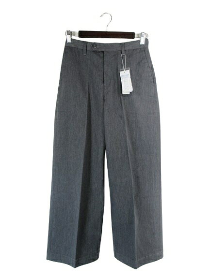 【中古】未使用品 フォークアンドスプーン FORK&SPOON ワイド パンツ ボタン 無地 サイズ1 グレー QQQ レディース 【ベクトル 古着】 250209