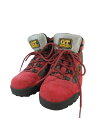 【中古】ホーキンス Hawkins トレッキングシューズ スウェード キャンバス 切替 ロゴ サイズ22.5 レッド系 QQQ レディース 【ベクトル 古着】 250424(4)