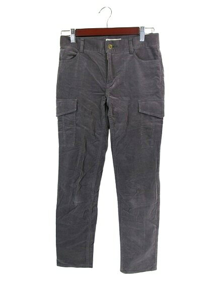 【中古】クミキョク 組曲 KUMIKYOKU パンツ スキニー コーデュロイ 無地 サイズ1 グレー サイズ1 QQQ レディース 【ベクトル 古着】 250430