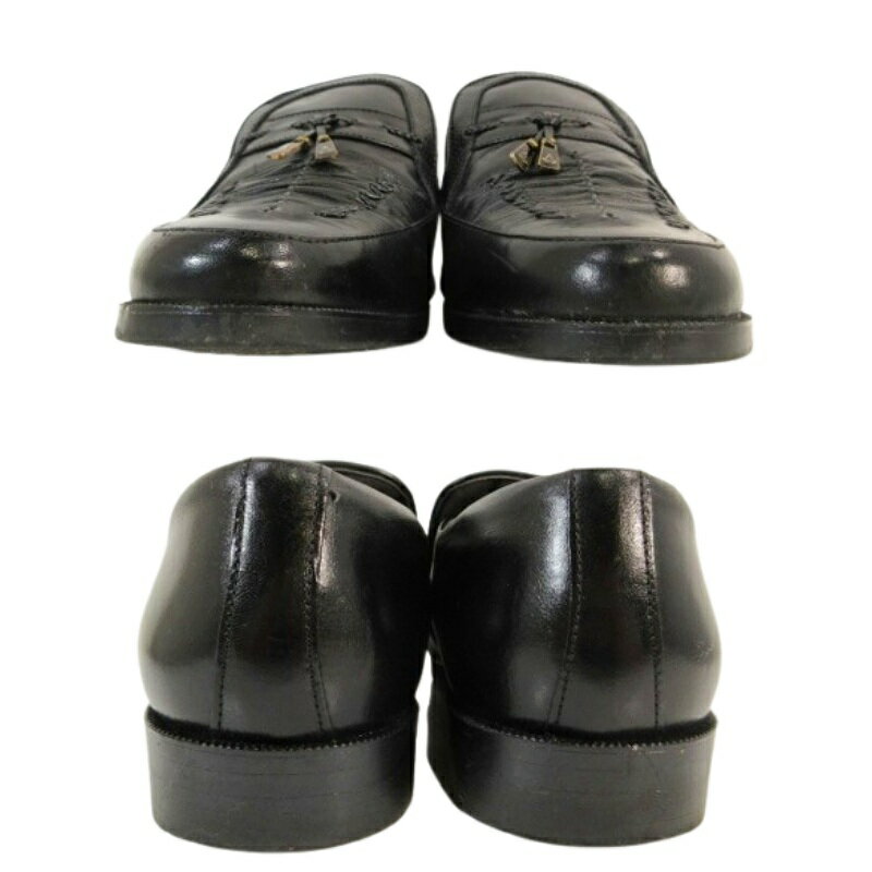 【中古】ビズプラス BIZPLUS ビジネスシューズ スリッポン ローファー 装飾 無地 ブラック サイズ25.5 QQQ メンズ 【ベクトル 古着】 250502