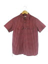 【中古】エーグル AIGLE シャツ 半袖 チェック ボタン サイズXS レッド系 QQQ レディース 【ベクトル 古着】 250704