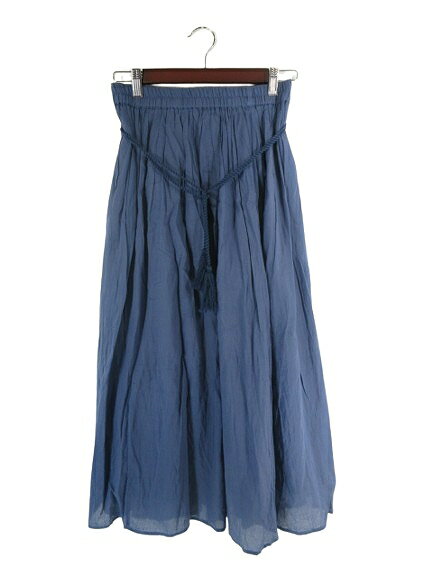 【中古】ドレスキップ DRESKIP スカート ギャザー ウエスト 紐 ロング 無地 サイズM ネイビー QQQ レディース 【ベクトル 古着】 250714(4)