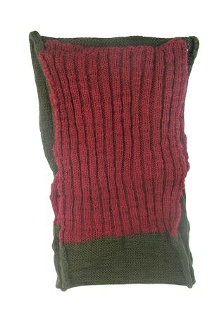 【中古】ワイズ Y's マフラー ストール ロング バイカラー 無地 カーキ ボルドー QQQ メンズ 【ベクト..