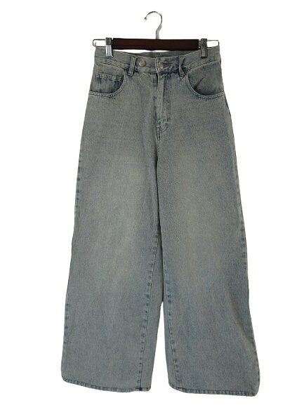 【中古】フーズフーチコ who's who Chico デニム ワイド パンツ 無地 レース サイズS インディゴ QQQ レディース 【ベクトル 古着】 251101