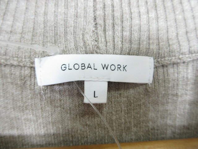 【中古】未使用品 グローバルワーク GLOBAL WORK プルオーバー リブ ニット ハイネック 長袖 無地 サイズL グレージュ QQQ レディース 【ベクトル 古着】 260212 auc-vector-20728084 ブランド古着の買取販売ベクトル サンプル画像3