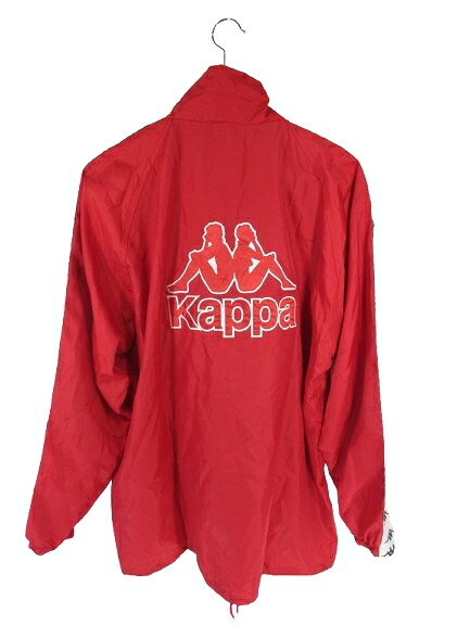 【中古】カッパ kappa ナイロン トラック ジャケット パンツ セットアップ 上下セット スポーツ ウェア ロゴ 刺繍 ワンポイント レッド QQQ メンズ レディース 【ベクトル 古着】 260221