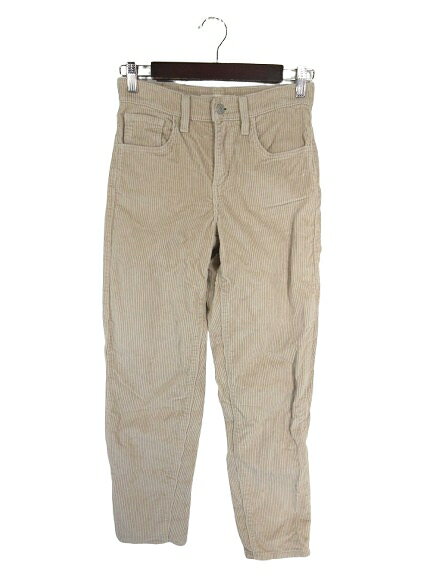 【中古】リーバイス Levi's BOY JEAN パンツ チノパン ロング コーデュロイ 無地 アイボリー サイズ24 QQQ レディース 【ベクトル 古着】 260321