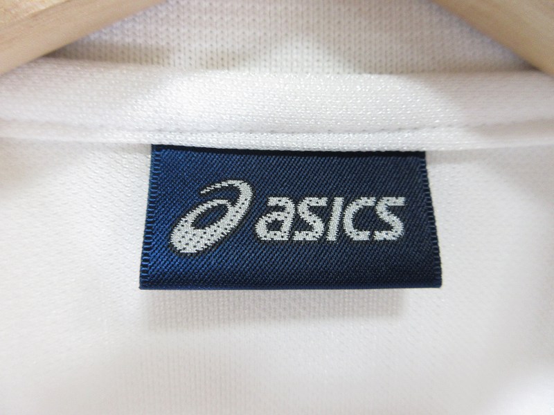 ブランド古着の買取販売ベクトルの【中古】アシックス asics 卓球 ユニフォーム ピンポン スポーツ ウェア プルオーバー ポロシャツ 半袖 ロゴ ワンポイント ホワイト ブルー サイズM QQQ メンズ レディース 【ベクトル 古着】 260517｜アングル3