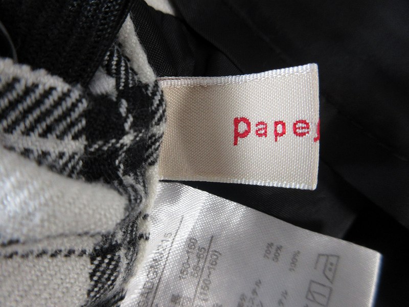 【中古】Papel lapiz パペル ラピス キュロット スカート ひざ膝丈 チェック サイ...