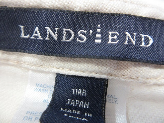 ブランド古着の買取販売ベクトルの【中古】ランズエンド LANDS' END リネンパンツ ロング 無地 サイズ11AR 白 QQQ レディース 【ベクトル 古着】 260702｜アングル3