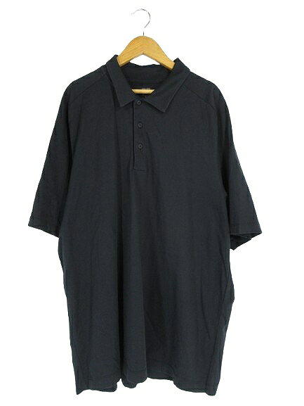 【中古】ユニクロ UNIQLO × Theory ポロシャツ 半袖 無地 サイズ XL 黒 QQQ メンズ 【ベクトル 古着】 260724