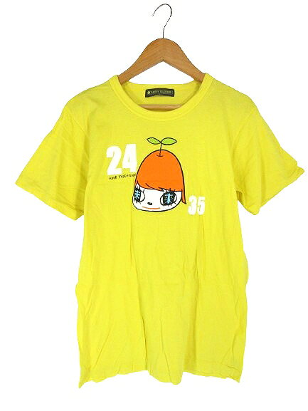 【中古】24時間テレビ 奈良美智 Tシャツ 半袖 ピンク サイズ S 黄色 QQQ レディース 【ベクトル 古着】 260822
