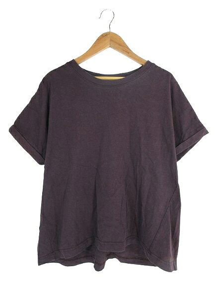 【中古】リヴドロワ RIVE DROITE Tシャツ クルーネック 半袖 無地 サイズ 2 パープル QQQ レディース 【ベクトル 古着】 260828