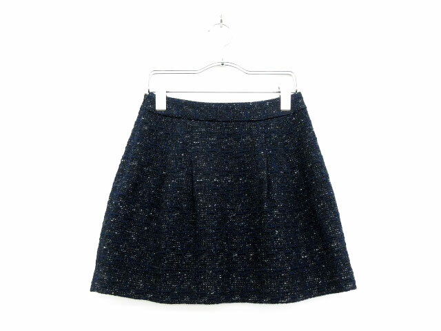 【中古】ジュエルチェンジズ Jewel Changes アローズ スカート ミニ ツイード ウール 34 紺 ネイビー /ka レディース 【ベクトル 古着】 180213 ブランド古着ベクトルプレミアム店